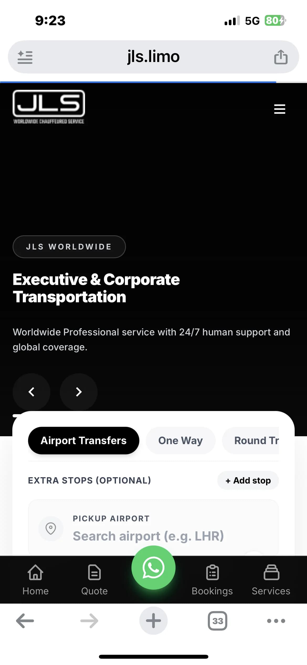 JLS Limousine Services (USA) screenshot
