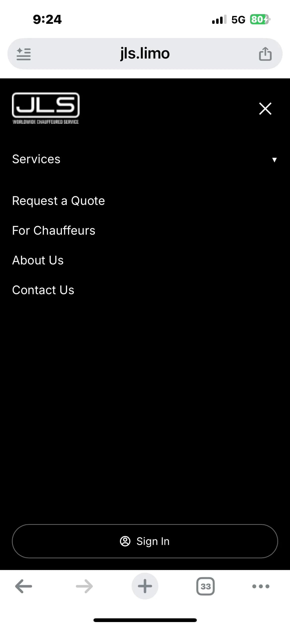 JLS Limousine Services (USA) screenshot